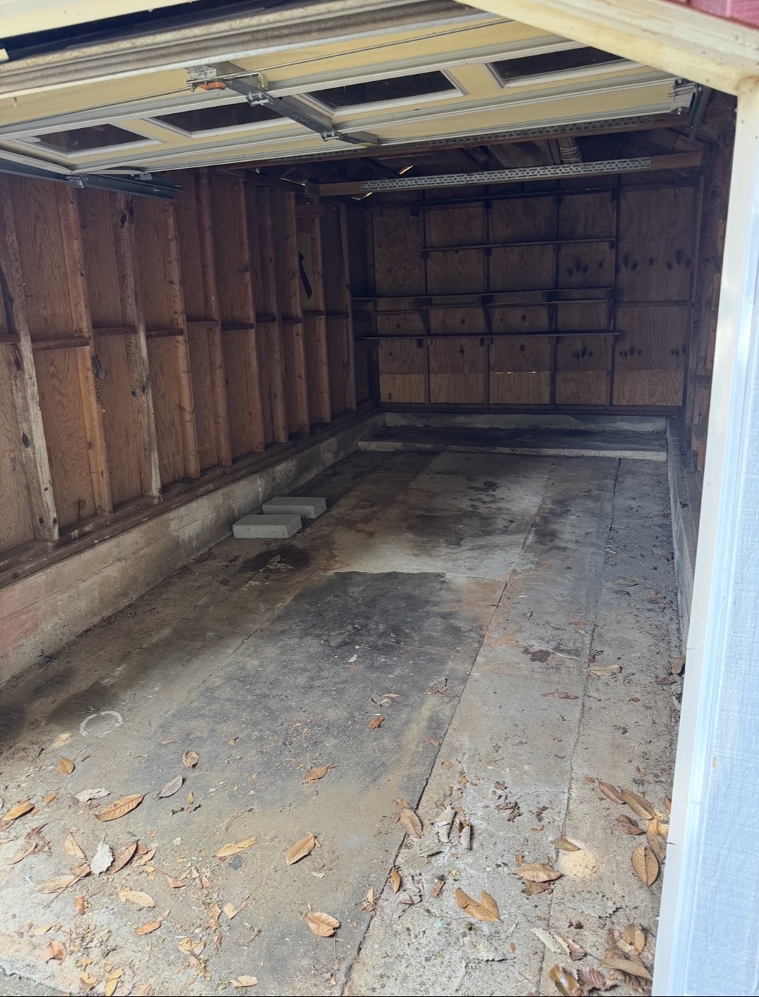 After photo of a shed cleanout